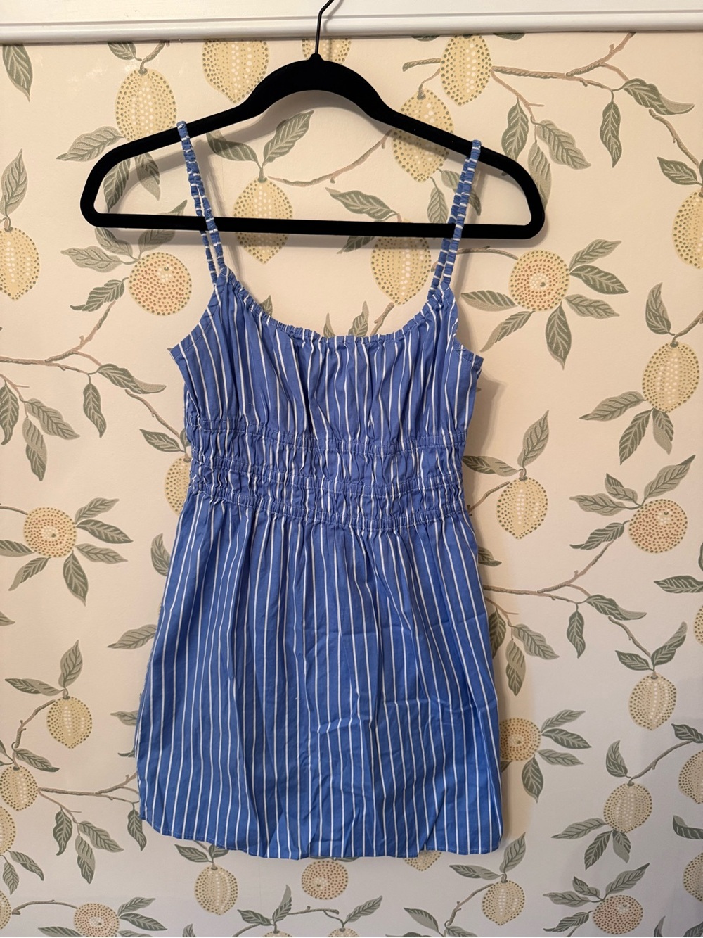 Reformation Blue Striped Smocked Mini Sundress - Women
